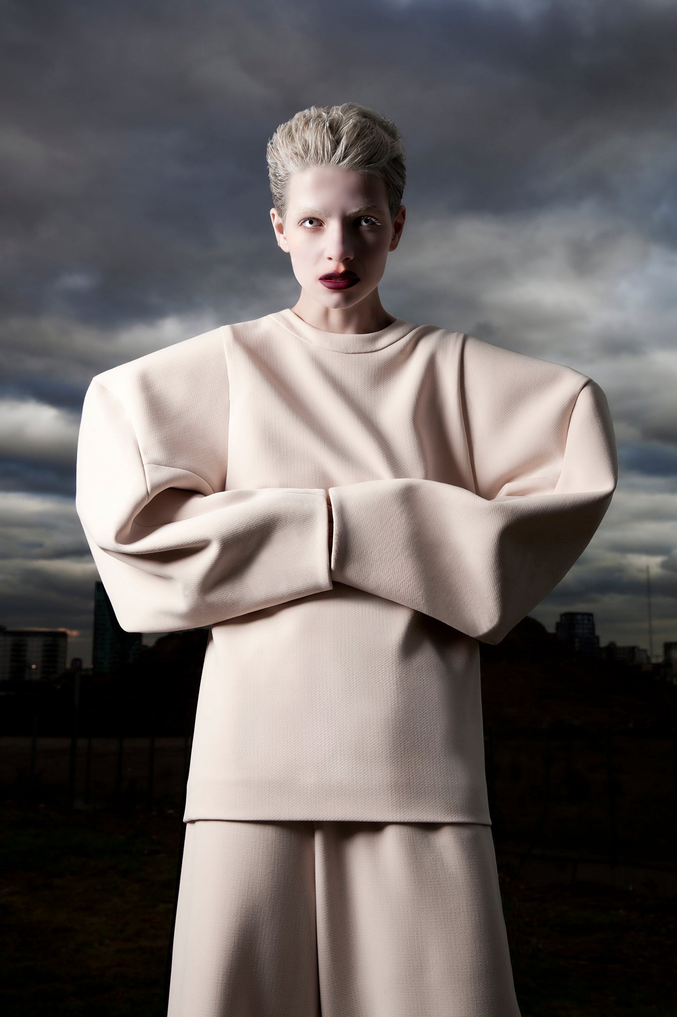 Beige Cotton Blend "Scopic" Trouser