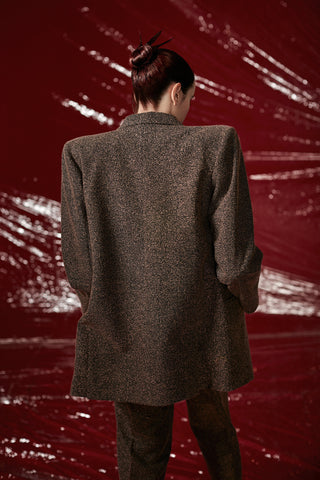 Textured Wool "Dick Tracy" Jacket