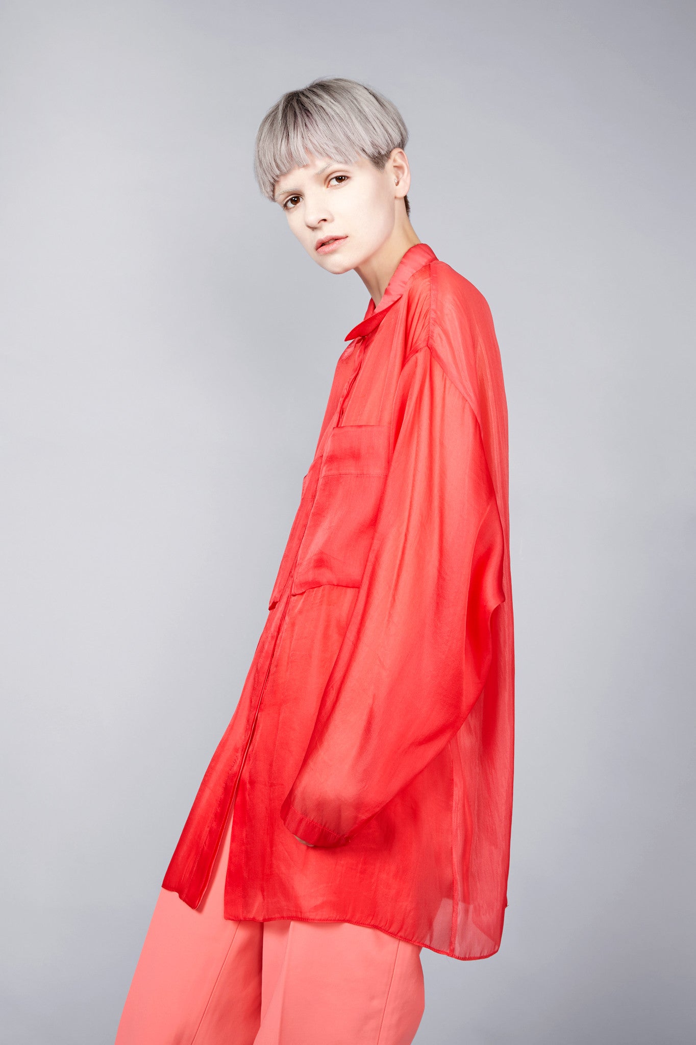 Pink Silk "Cleave" Shirt