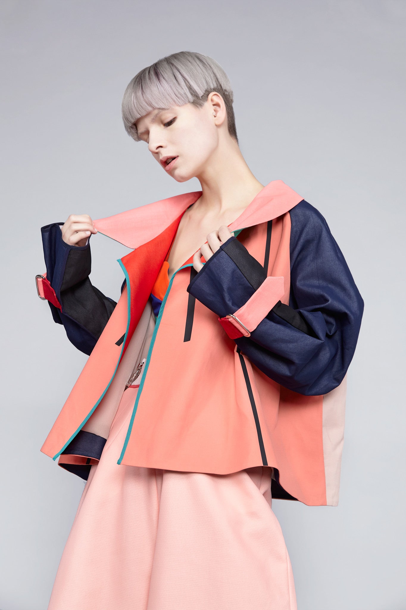 Multi Coloured "Chameleon" Cropped Trench