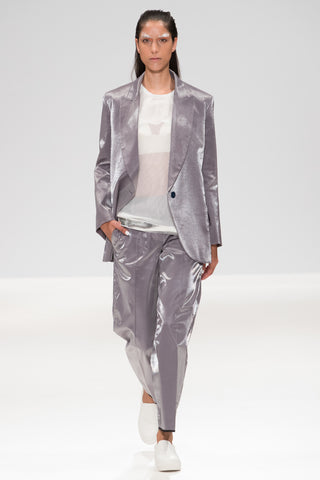 High Shine Silver "Tria" Formal Jacket