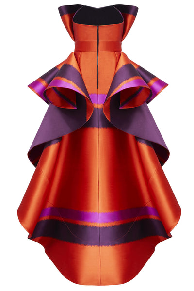 purple and orange dress Orange Striped "Erupt" Dress