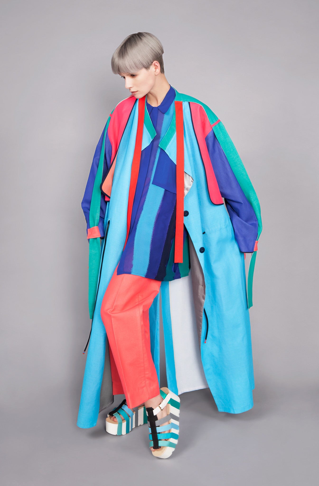 Unisex multi Coloured "Helios" Trench Coat