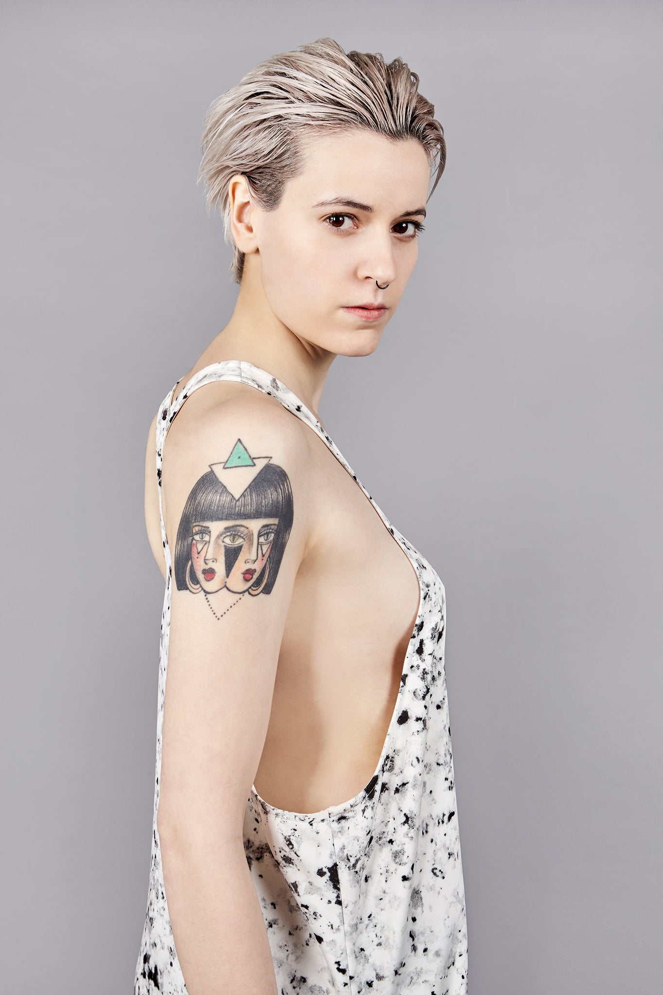 Foam Print "Ike" Dress