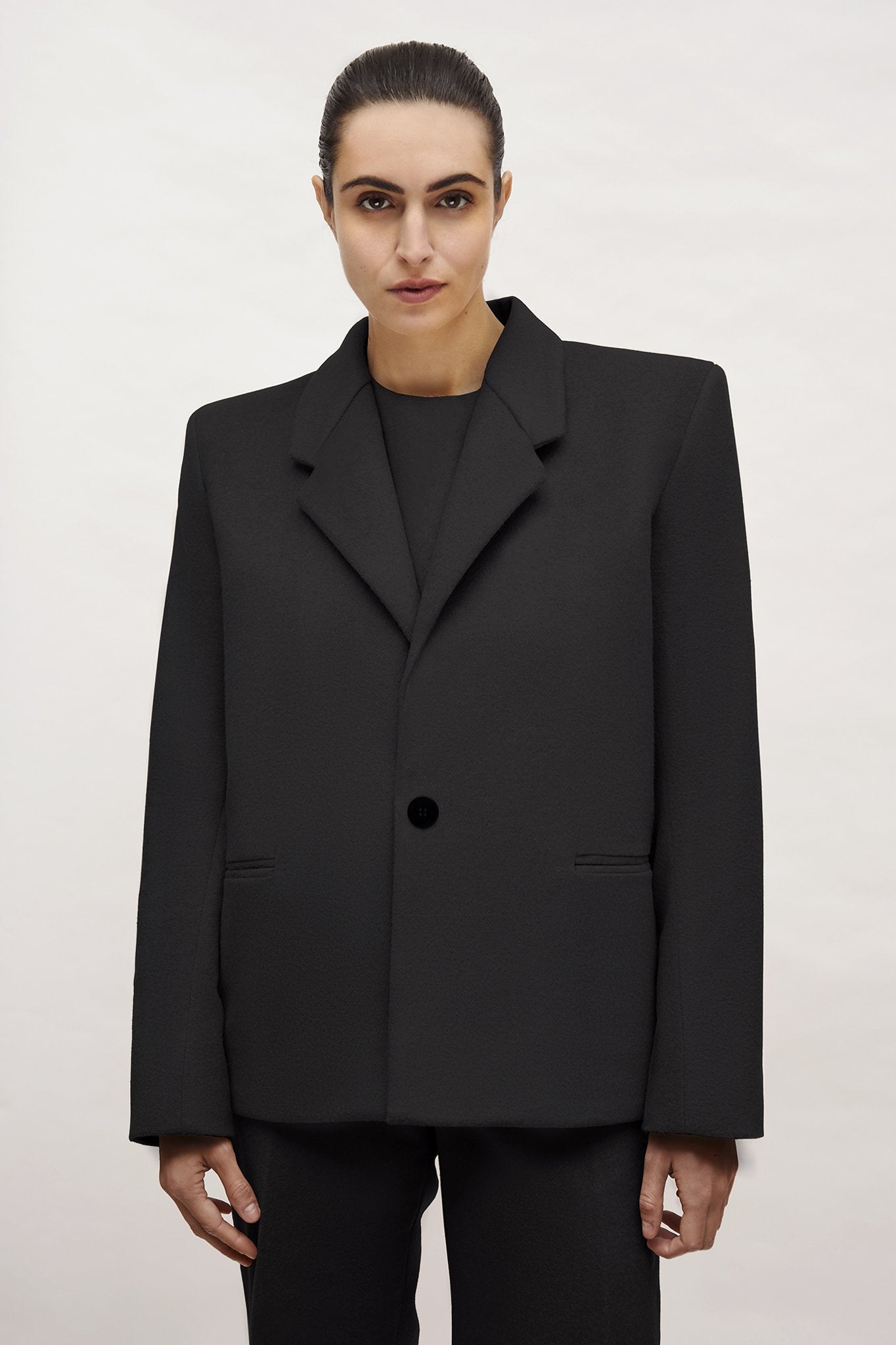 Black or Dove Grey Wool "Dick Tracy" Jacket