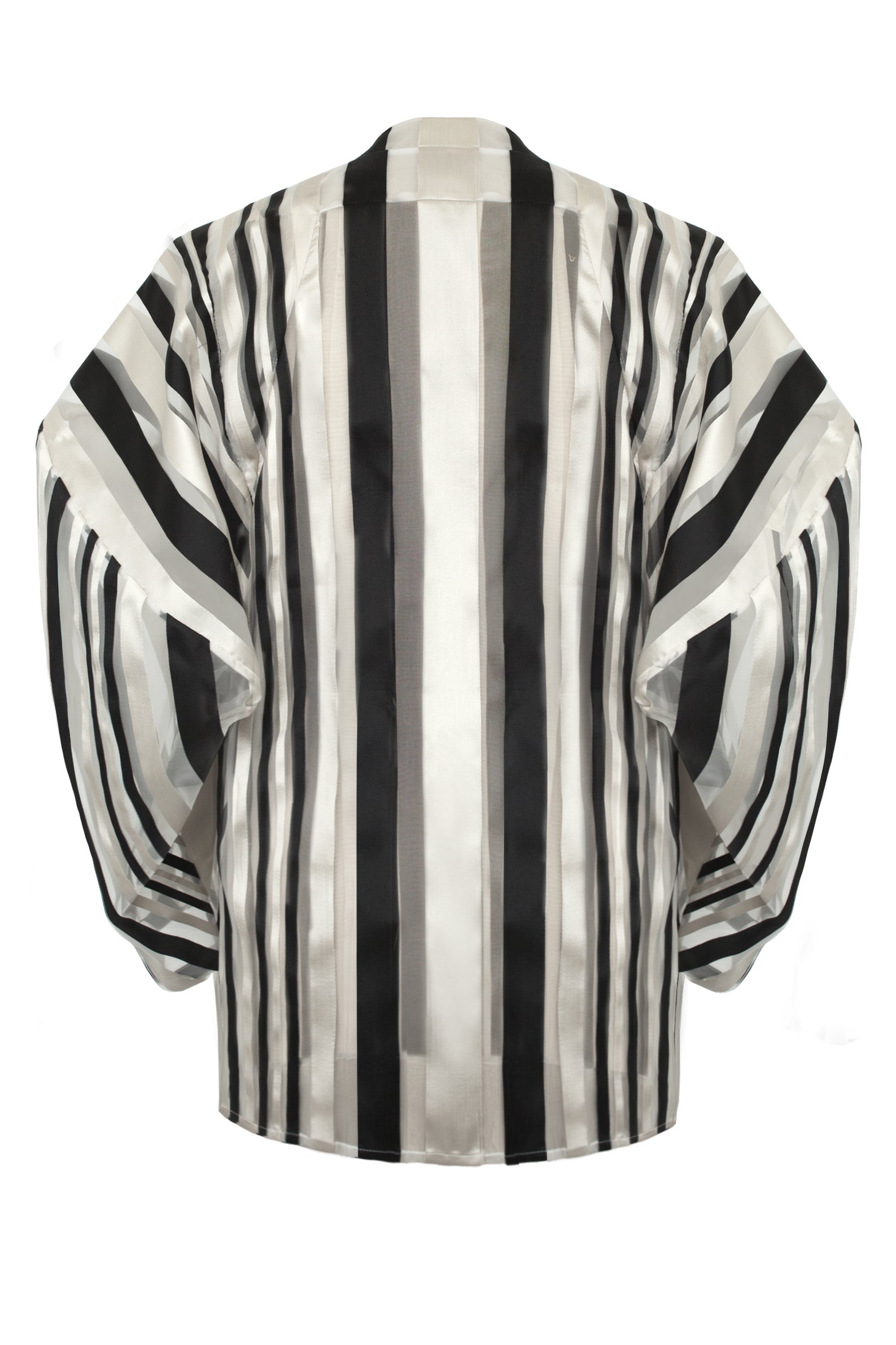 Black, Cream and Transparent Striped "Oval" Blouse