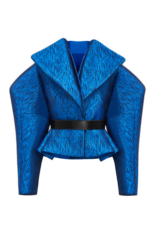 Bonded Textured Silk "Broadie" Jacket