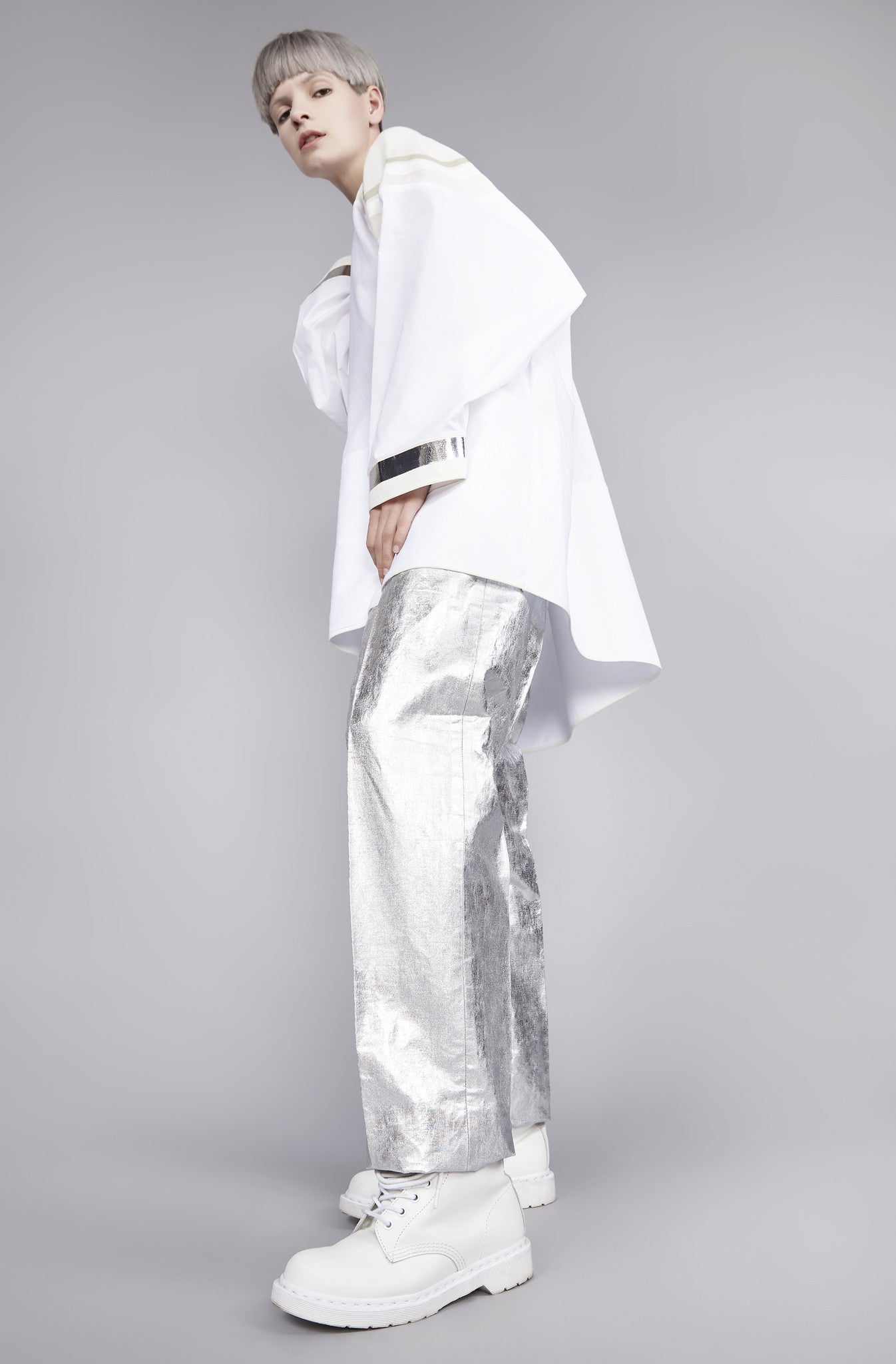 Silver Foiled "Blake" Trousers