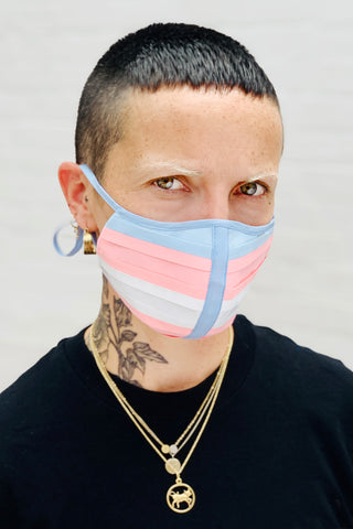 Transgender "Ribbonwork" Flag Mask
