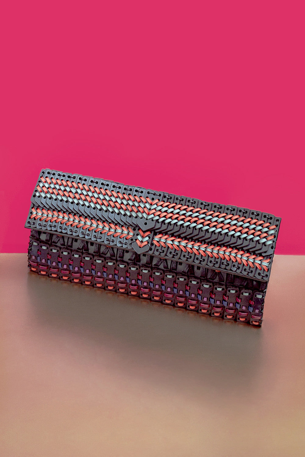 Woven Leather "ONNA" Clutch Bag